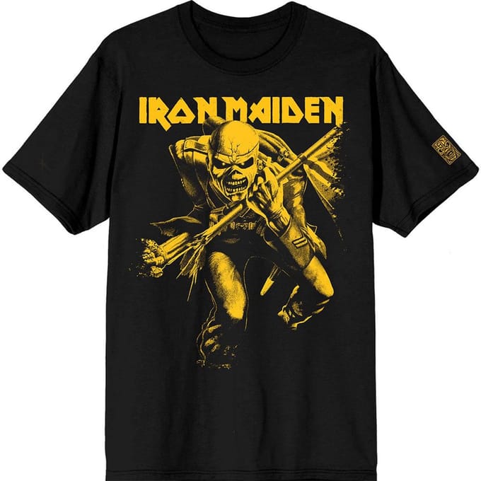 Iron Maiden - 50 Trooper Crop Heren T-shirt - S - Zwart