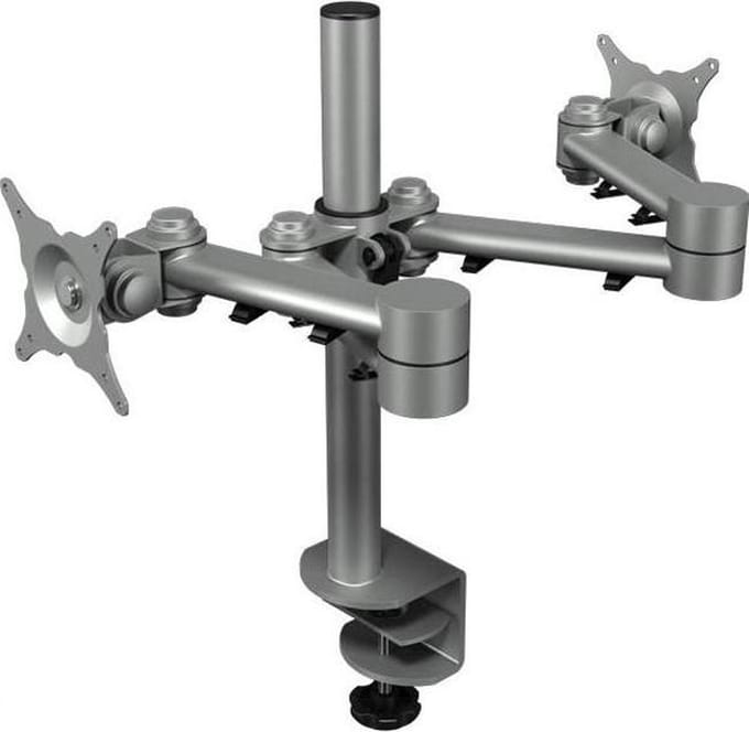 Dubbele monitorarm dual in Aluminium