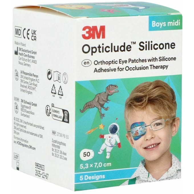Opticlude 3m Silicone Eye Patch Boy Midi 50