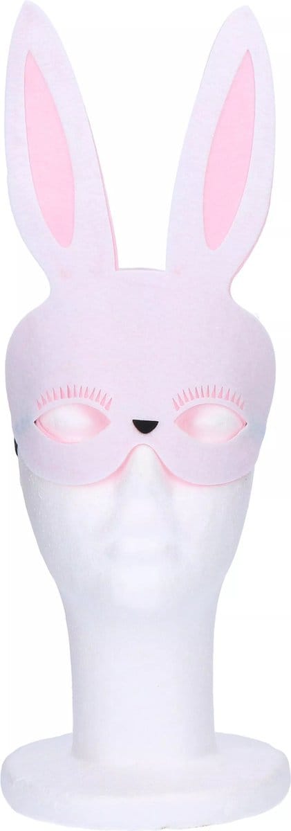 Masker Konijn - Vild - Wit / Roze - Pasen - Gezichtsmasker