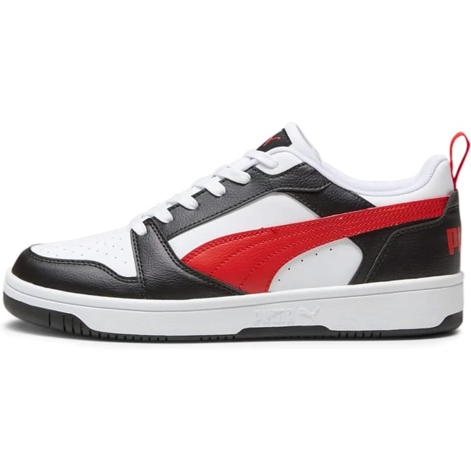 PUMA Rebound v6 Low Unisex Sneakers - PUMA White-For All Time Red-PUMA Black