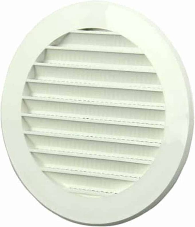 Schoepenrooster diameter: 125mm wit - VR125