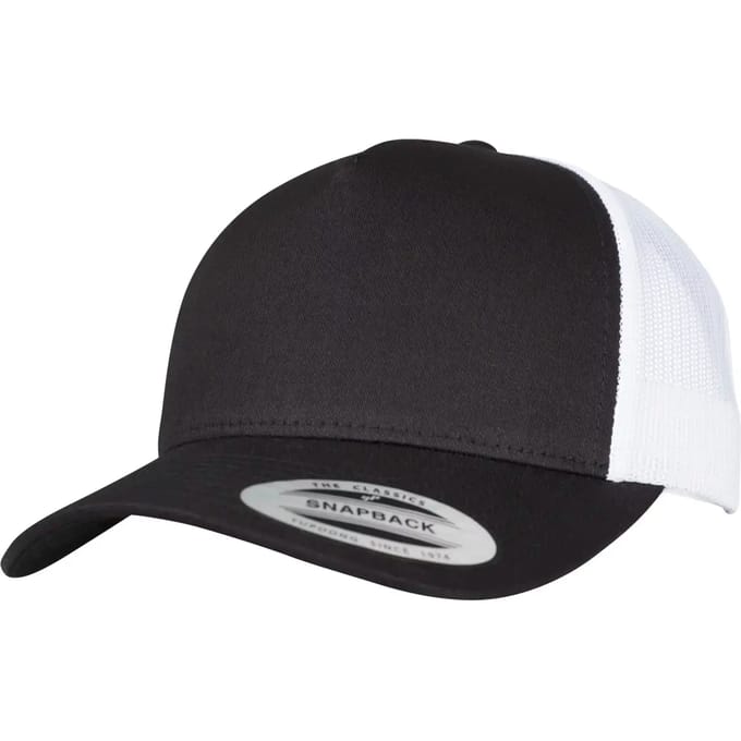 Flexfit - 5Panel Retro Trucker 2Tone Cap blk/wht one size Trucker pet - Zwart/Wit