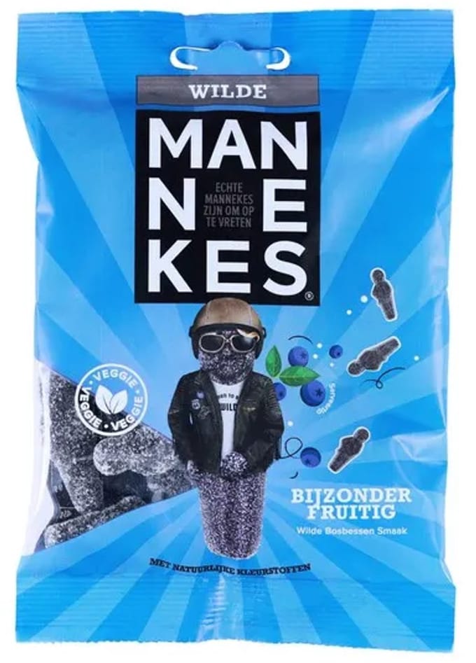 Wilde Mannekes Wilde Bosbessen – 25 x 100 g
