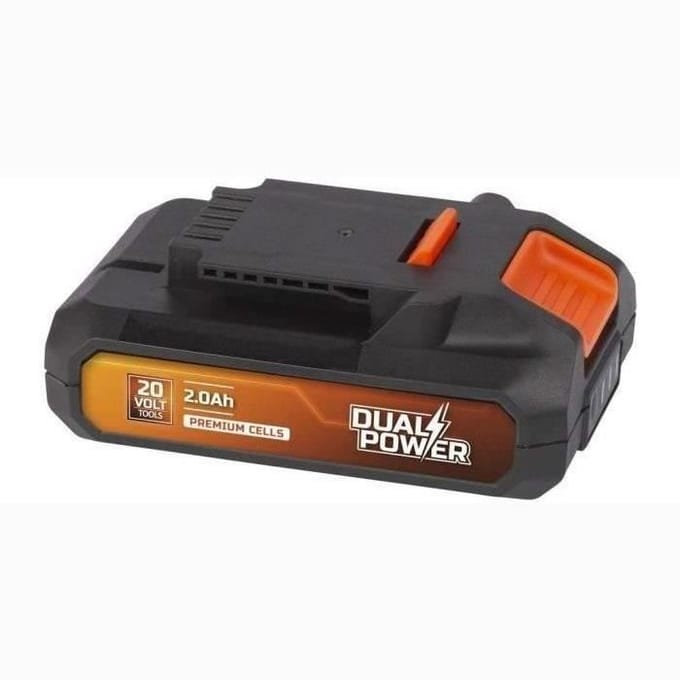 Dual Power batterij POWDP9021 - 20V, 2.0Ah - accu voor 20V toestellen - led-stroomindicator - batterijplatform