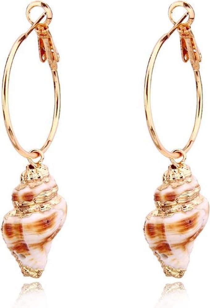 LGT Jewels damesoorbellen met Spiraalvormige Schelp