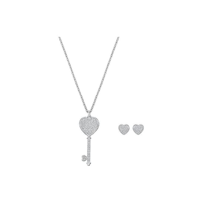 Colliers Swarovski Engaged pour Femmes 5345158 White Gold white