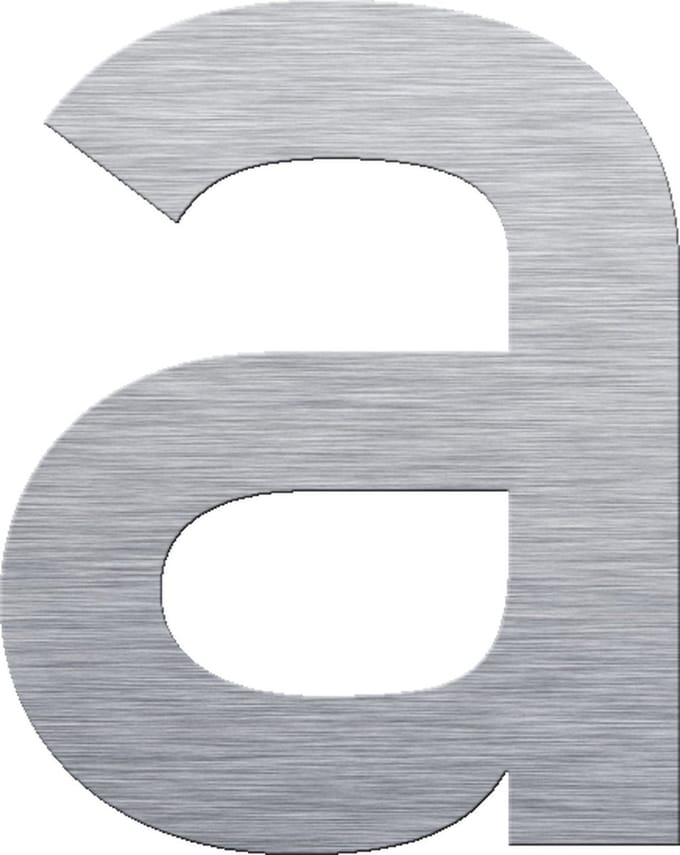 Huisnummer 11 cm - Letter a - RVS mat geborsteld