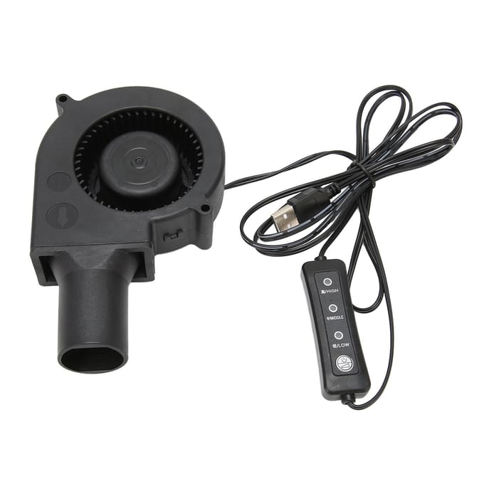 USB Blower Ventilator 3.8in 3 Snelheidsmodus DC 5V Borstelloos 3800 RPM 22 CFM Computer Koelventilator voor PC black