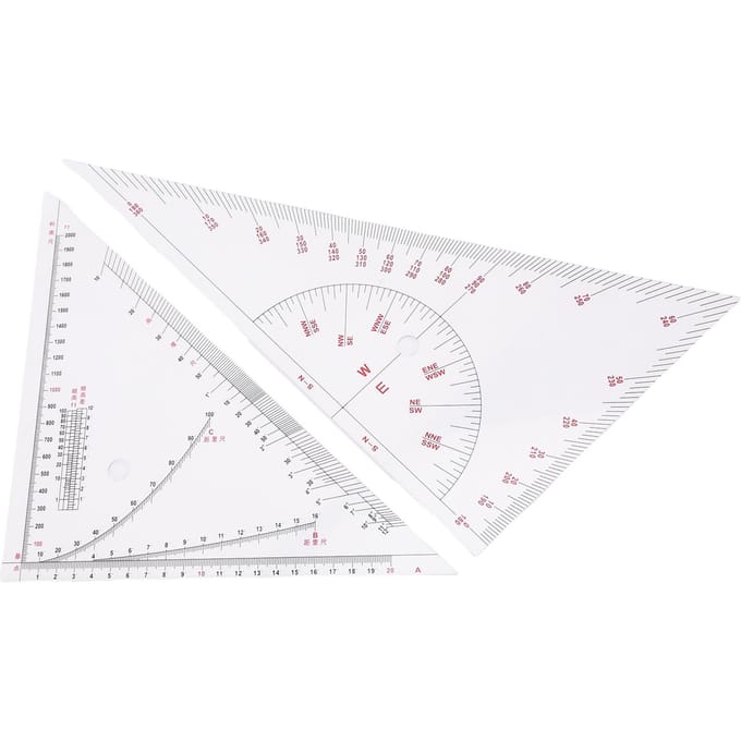 Tekendriehoekliniaal 405 mm Grote Schaal Multifunctionele Acryl Driehoekliniaal Hoekmeter Set voor Afstand white