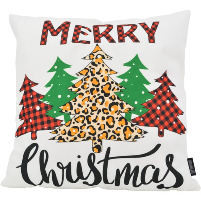 Gek op kussens! Sierkussen leopard christmas | 45 x 45 cm | katoen/polyester