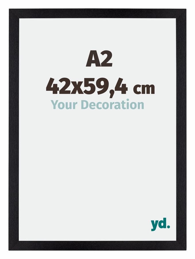 Your Decoration - Fotolijst A2 42x59,4 cm - MDF - Zwart Mat - Mura