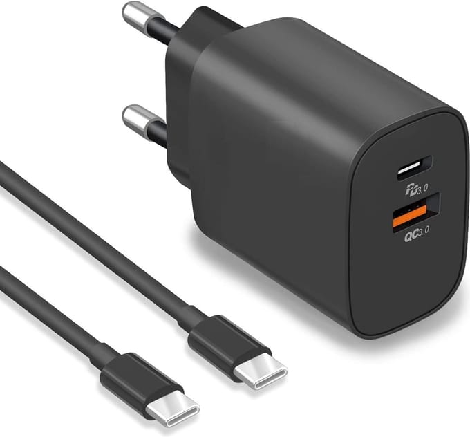 35w usb-C + usb-A Snellader + Lange usb C naar usb C Oplader Kabel - 2 Meter - Lader Voor iP 15,Pro, Max, Plus