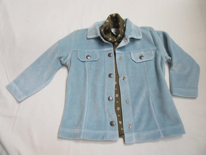 petit bateau , meisjes, setje , gilet + roltrui , blauw /camel , 2 jaar 86