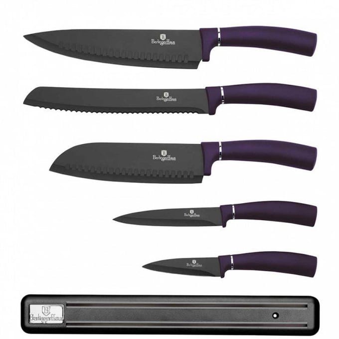 Berlinger Haus Purple Eclipse Collection - Messenset - Zwart - Non-Stick - Soft Touch