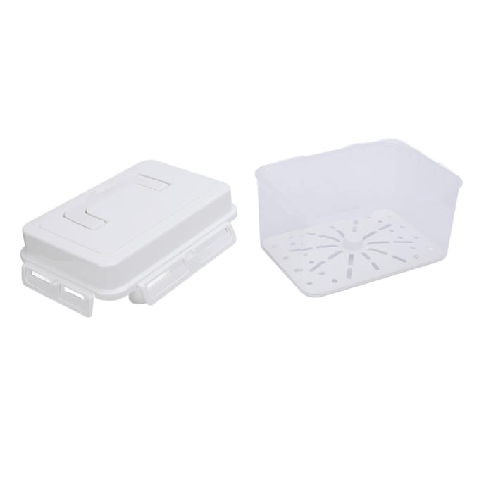 Récipient de Fermentation Kimchi Grande Capacité Bonne Étanchéité Rectangulaire Fermentation Marinage Kimchi L white