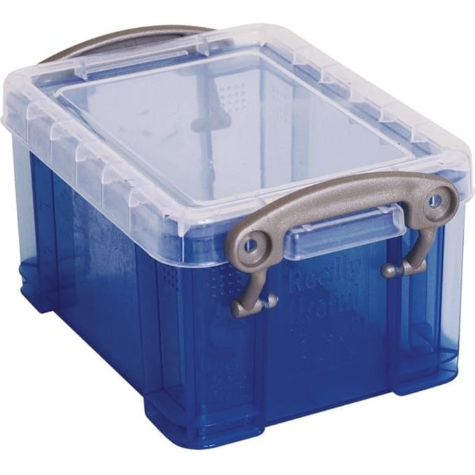 Really Useful Box visitekaarthouder 0 | 3 liter | transparant blauw