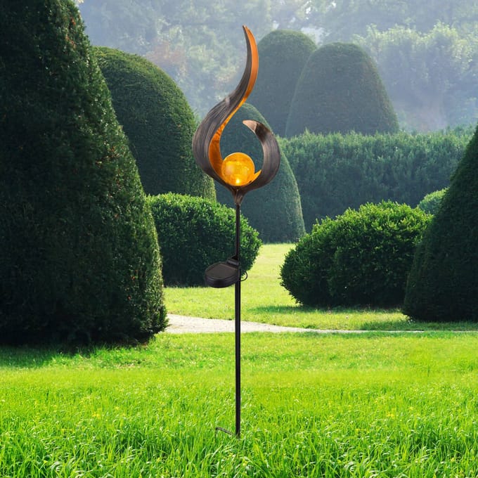 Design LED Solar Light Buitenverlichting Decoratie Stekkerlamp Vlam Design Globo 33465