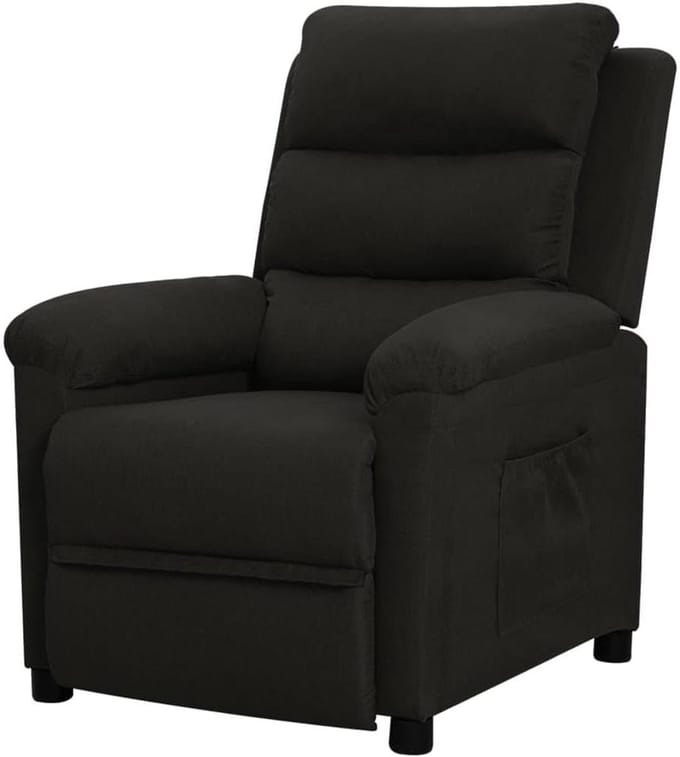 Relaxstoel - Zitmeubel - Ontspannen - Handmatige ligfunctie - 74 x 143 cm - Zwart