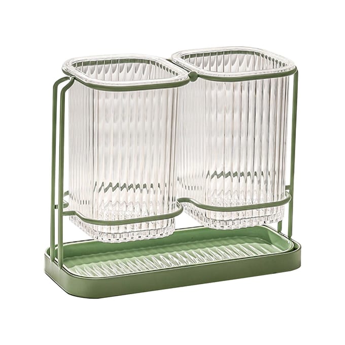 Huishoudelijk Eetstokjesbuis Keukenmes Eetstokjes Organizer Plastic Eetstokjes Afdruiprek Fruit Green white