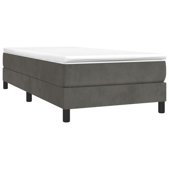 vidaXL - Boxspring - bed - 80x200 - cm - fluweel - donkergrijs