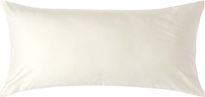 Homescapes Luxe Satijn Kussensloop 40x80 cm – Crème – 100% Egyptisch Katoen – Draaddichtheid 1000