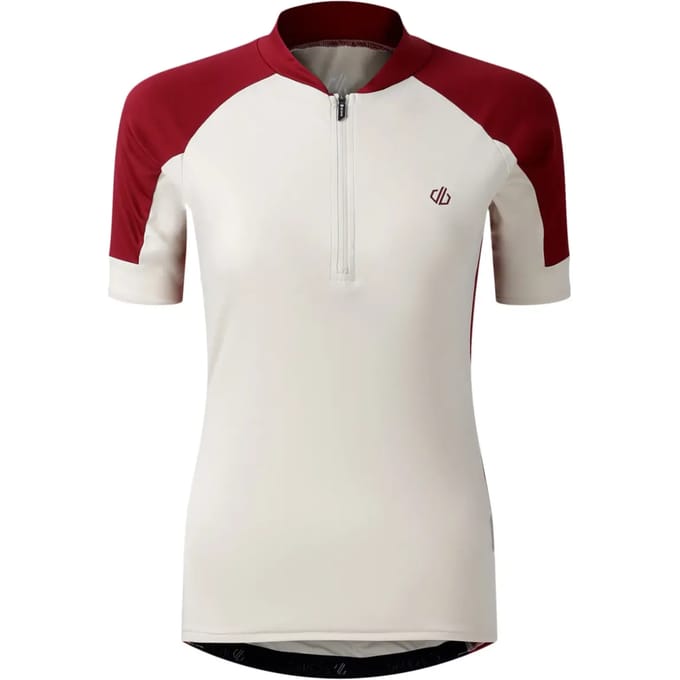 Dare2B Dames Flutter Half Zip Fietsjersey met korte mouwen
