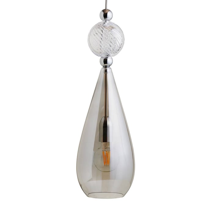 EBB & FLOW Smykke L zilver rookgrijs crystal swirl