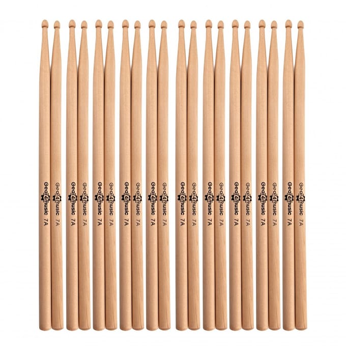 7A Drumstokken, Esdoorn, Houten Tip, 10 Paar