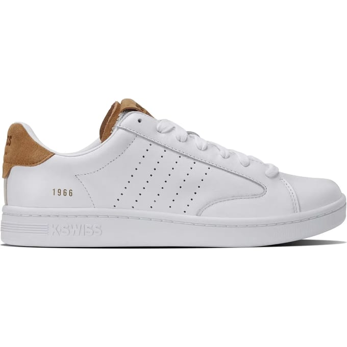 K-Swiss Heren Lozan Klub Volnerfleer Trainers (Wit/bruin)