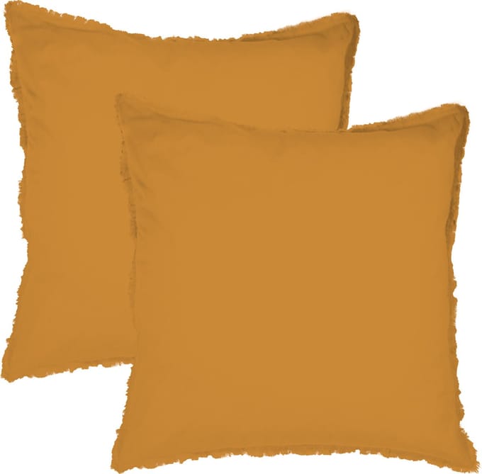 Matt & Rose Set Kussenslopen Karamel - 65 x 65 cm - Gewassen Katoen