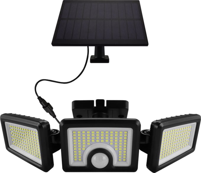 SALEM - LED SoLAR Tuinverlichting - Wandlamp met Sensor - Zonne-energie - Bewegingssensor - 5W - ZWART