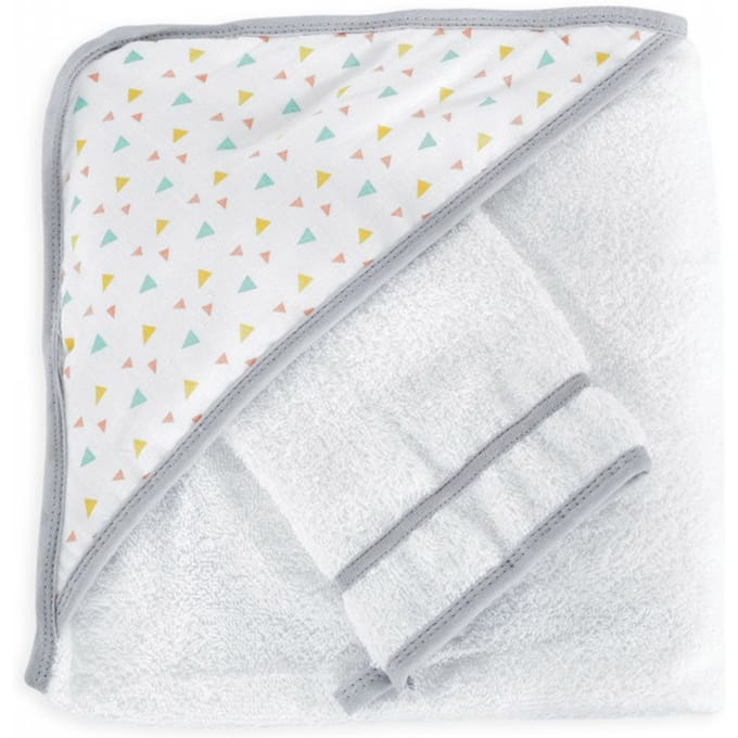 Trois Kilos Sept Badcape & Washandje Triangles 100 cm x 100 cm