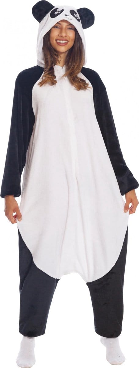 Fiestas Guirca Jumpsuit Panda Dames Polyester Zwart/wit Maat M