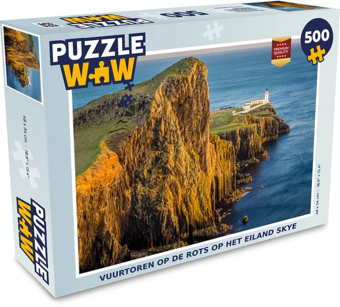 Puzzel Vuurtoren op de rots op het eiland Skye - Legpuzzel - Puzzel 500 stukjes