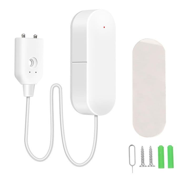Voor Tuya Wifi Waterlekdetector Overloop Overstromingsalarm voor voor Google Home white