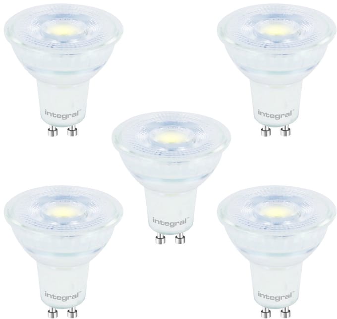 5 Pack - Integral GU10 LED Spot - 3,6W - 4000K Neutraal wit - Dimmable