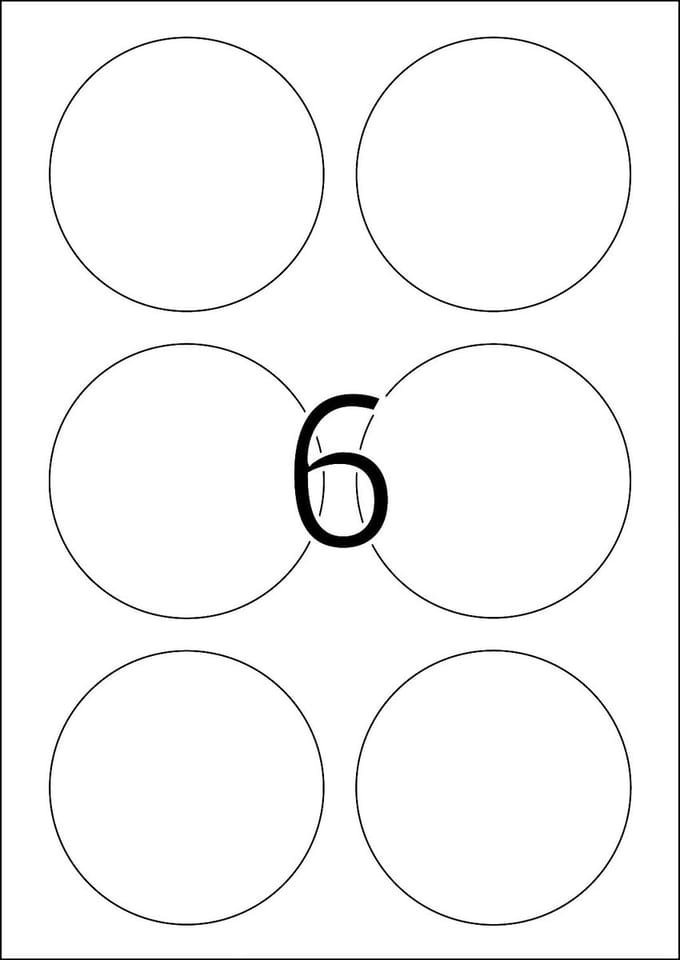 HERMA 5068 ETIKETTEN MOVABLES A4 Ø85 ROND