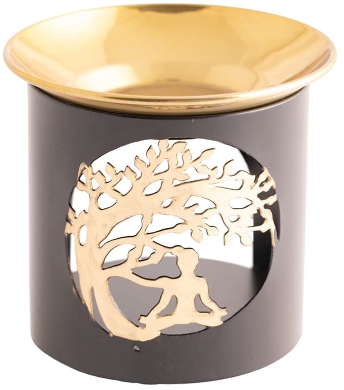 Wierookbrander Boeddha onder Bodhiboom