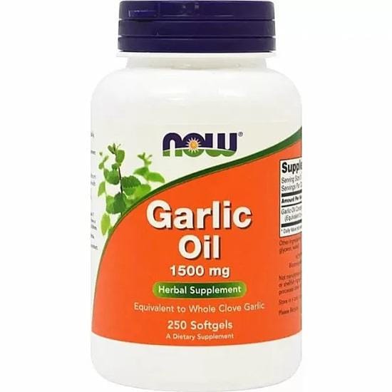 Supplementen - Garlic Knoflook oil 1500mg - Vegan - 100 Softgels NOW -