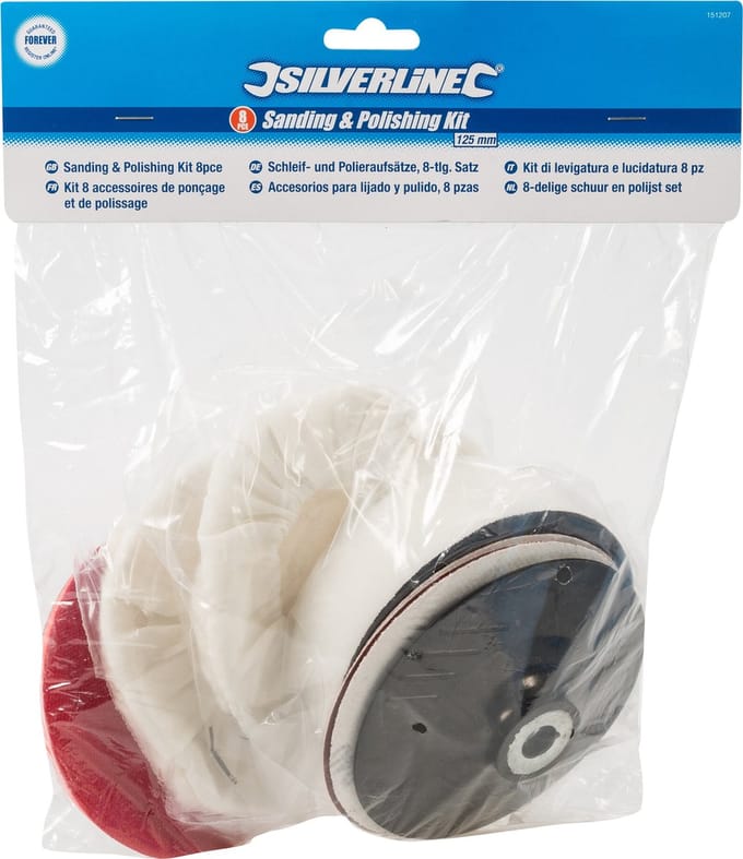 Silverline 8-delige schuur en polijst set