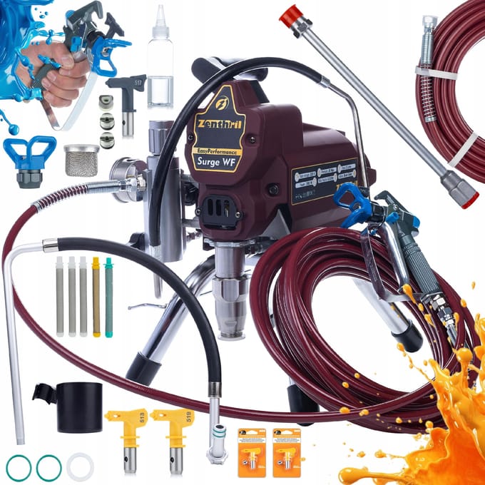 Zenthril Airless Verfspuit Surge WF Set - EasyPerformance, 1800W 20MPa - 0,019" 2L/min