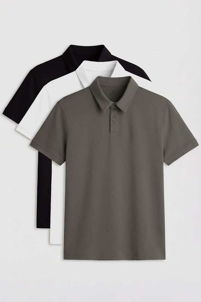 Heren Katoen-Elastan Polo T-Shirt