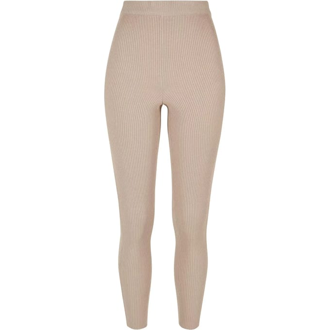 Urban Classics - Rib Knit Legging - M - Beige