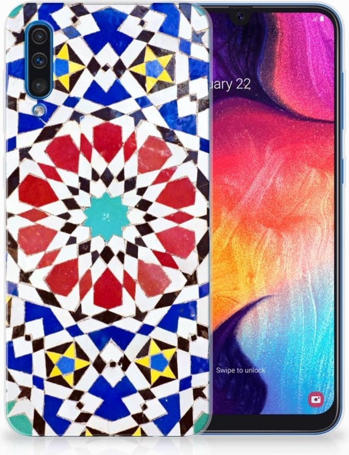 Samsung Galaxy A50 TPU Siliconen Hoesje Mozaïek