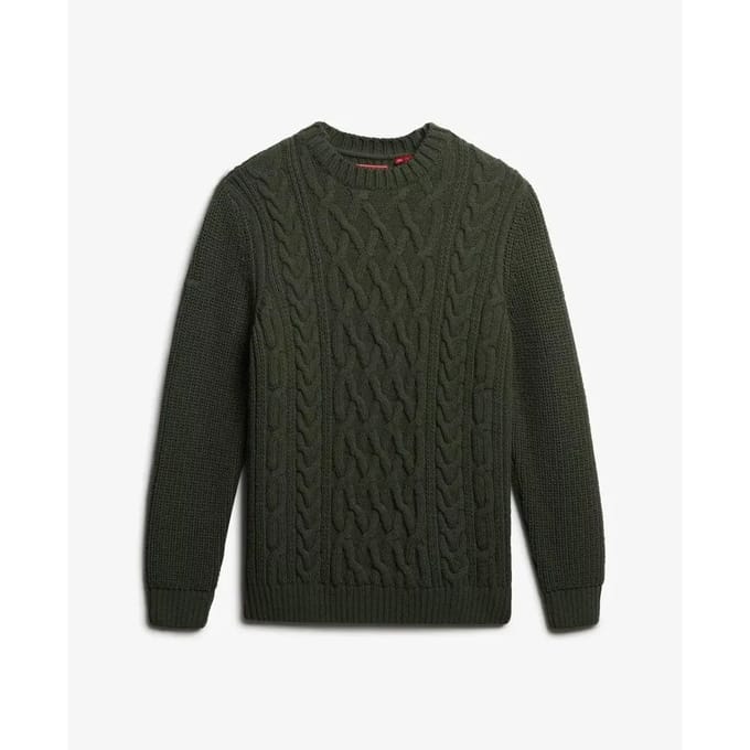 Superdry - Jacob Kabelgebreide Trui - Heren - Sweaters