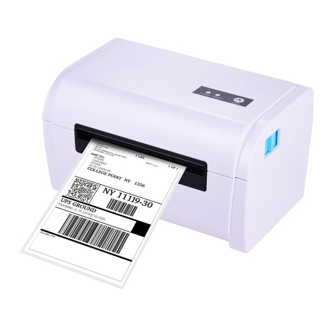 Desktop thermische labelprinter voor 4x6 verzendpakket Labelmaker 160 mm/s hoge snelheid USB en BT USB BT UK wit