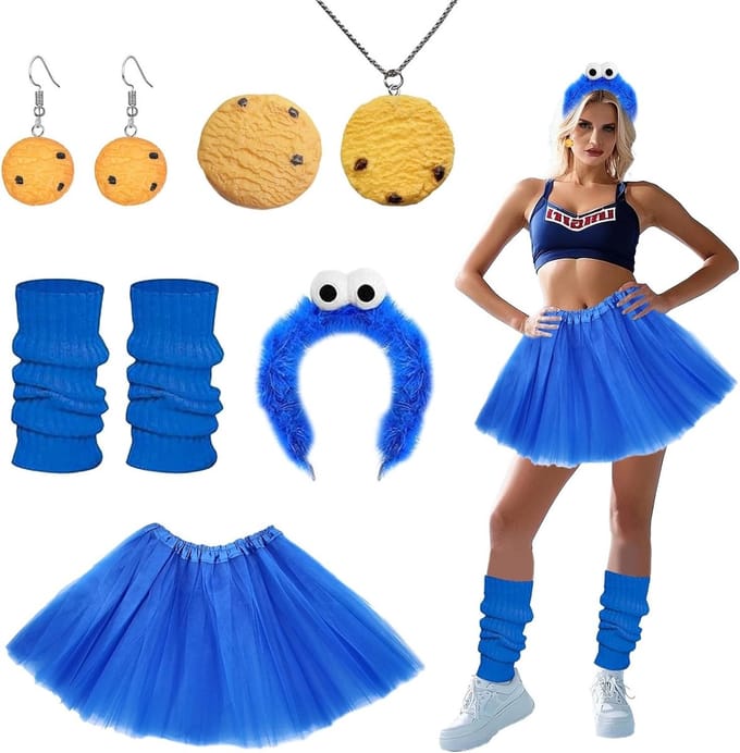 Dames kostuum voor feesten, thema-avonden en carnaval met stijlvolle accessoires