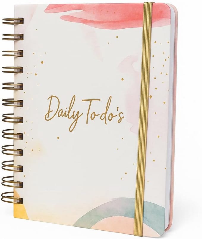 Spiraalgebonden Dagelijkse Planner Ongedateerd - To-Do Lijst Notitieboek