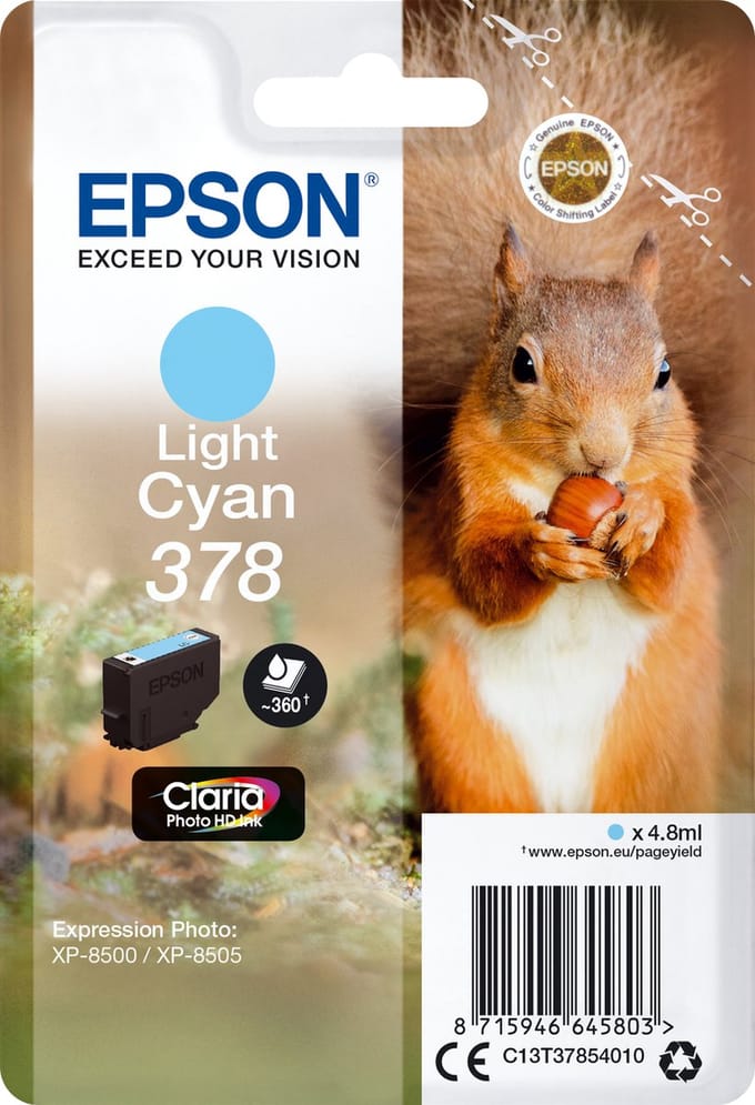 Original Ink Cartridge Epson C13T37854010 Light Cyan